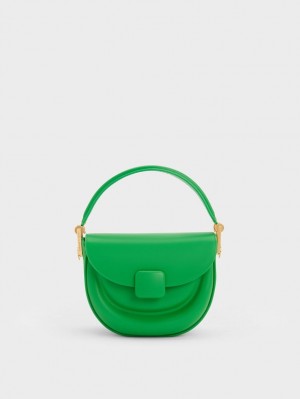 Genți De Șa Charles & Keith Koa Half-Moon Verzi | 731LGXEFY