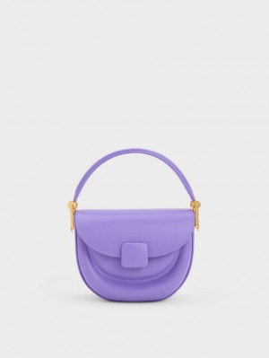 Genți De Șa Charles & Keith Koa Half-Moon Violet | 021WEUOPZ
