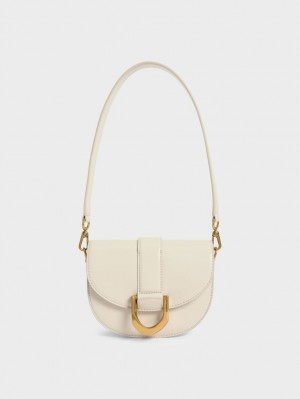 Genți De Șa Charles & Keith Mini Gabine Albi | 120XKHVRT