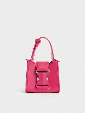 Genti Mini Charles & Keith Ivy Top Handle Rosii | 649RIFLKG