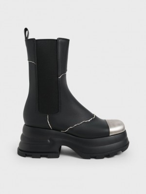 Ghete Chelsea Charles & Keith Jules Piele Negrii | 396WDFJGI
