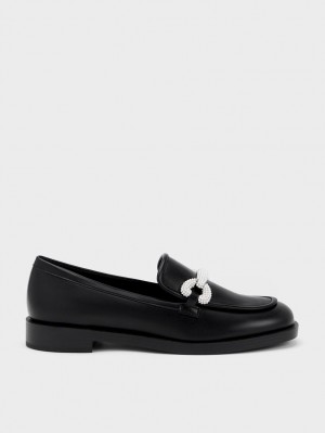 Mocasini Charles & Keith Beaded Curea Negrii | 791WZYMUT