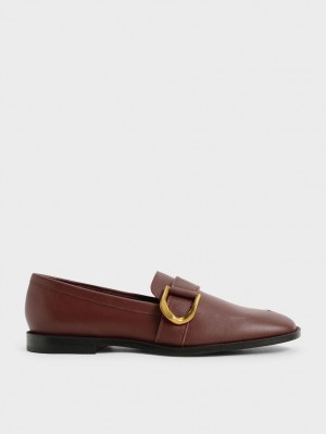 Mocasini Charles & Keith Gabine Buckled Piele​ Maro | 539JSILYN