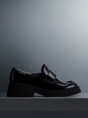 Mocasini Charles & Keith Giselle Curea Grosolan Negrii | 587PVEFZG