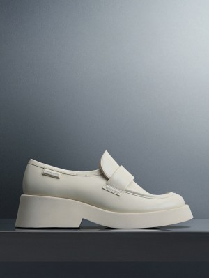 Mocasini Charles & Keith Giselle Curea Grosolan Lacuita Albi | 541WGQRJO