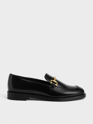 Mocasini Charles & Keith Metallic Accent Negrii | 305ERLAIV