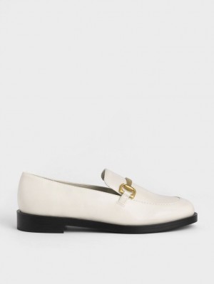 Mocasini Charles & Keith Metallic Accent Albi | 389VIQOZB