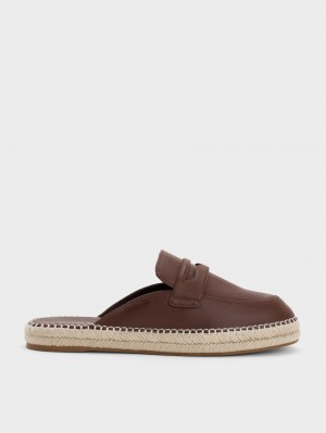 Mocasini Charles & Keith Penny Backless Espadrilles Maro | 475MGUASP