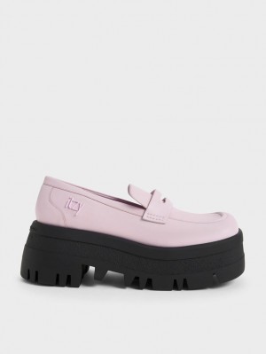 Mocasini Charles & Keith Rainier Grosolan Platforma Penny Violet | 839LATSFY