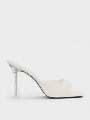 Mules Charles & Keith Clear Flared Heel Albi | 520EAPKVZ