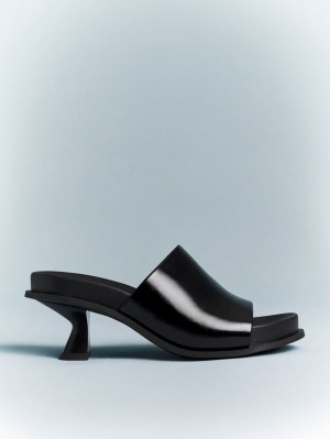 Mules Charles & Keith Clio Slant Heel Negrii | 087WGJKPU