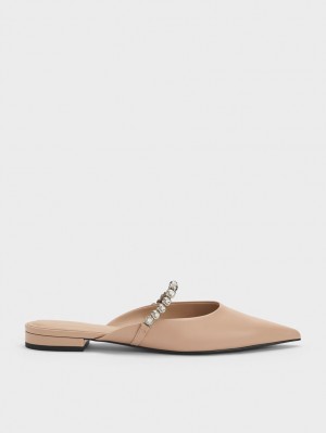 Mules Charles & Keith Gem-Curea Plati Bej | 716ZPKCJW