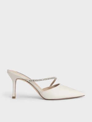 Mules Charles & Keith Gem-Encrusted Stiletto Albi | 908RIVXJN