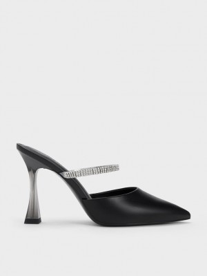 Mules Charles & Keith Gem Curea Negrii | 869UPHNYC
