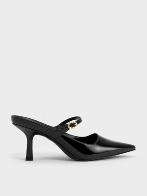 Mules Charles & Keith Lacuita Mary Jane Toc Negrii | 531GRXWHL