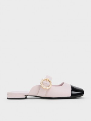 Mules Charles & Keith Lacuita Pearl Cu Catarama Mary Jane Violet | 659YXPZJM