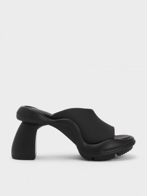 Mules Charles & Keith Leila Sculptural Negrii | 967OCLURP