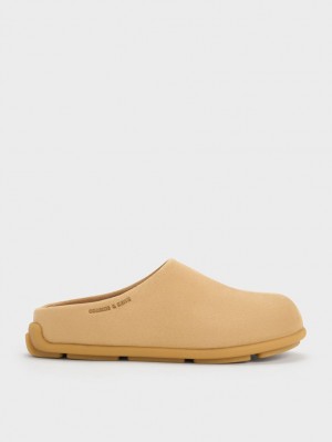 Mules Charles & Keith Molly Textured Plati Maro | 429DTGCOW