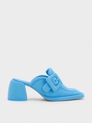 Mules Charles & Keith Sinead Woven Buckled Loafer Albastri | 753GHNJKD