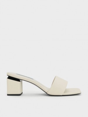 Mules Charles & Keith Square Block Heel Albi | 607PQZXLO
