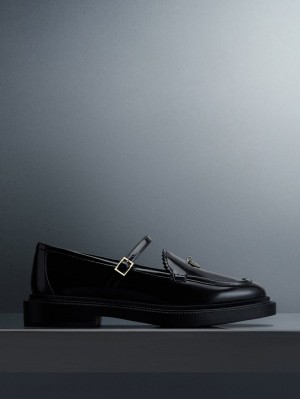 Pantofi Mary Jane Charles & Keith Circle Charm Negrii | 951SLJTAH