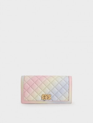 Portofel Charles & Keith Micaela Matlasat Long Colorati | 165QRZOXB