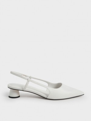 Pumps Charles & Keith Cylindrical Heel Slingback Albi | 024DXREQI