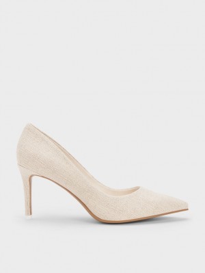 Pumps Charles & Keith Emmy Pointed-Bombeu Bej | 456ETWCUK