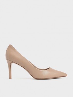 Pumps Charles & Keith Emmy Pointed-Bombeu Bej | 159DQWUGO