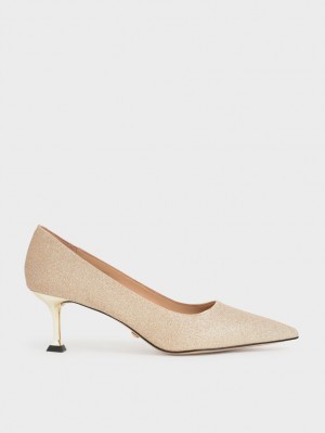 Pumps Charles & Keith Glittered Kitten Heel Aurii | 692NBSHFO