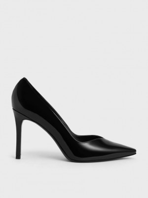 Pumps Charles & Keith Lacuita Tapered Square-Bombeu Negrii | 820HDVAYE
