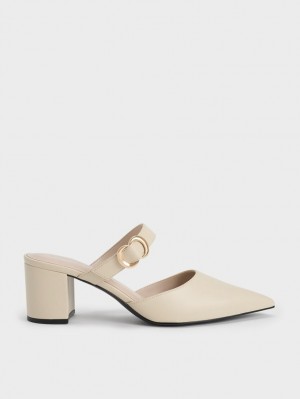 Pumps Charles & Keith Metallic Accent Pointed-Bombeu Albi | 954AGWKLY