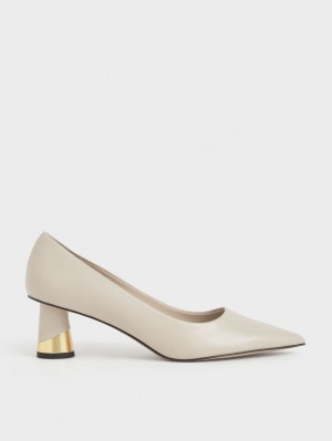 Pumps Charles & Keith Metallic Sculptural Heel Albi | 409VBKFYU