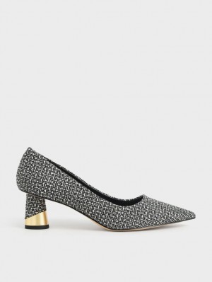 Pumps Charles & Keith Metallic Sculptural Heel Tweed Colorati | 517BKQEWX