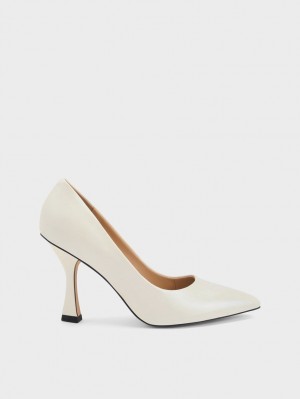 Pumps Charles & Keith Piele Flare Heel Albi | 917KFVCQY