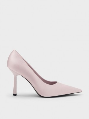 Pumps Charles & Keith Recycled Polyester Pointed-Bombeu Violet | 853DTBFMZ