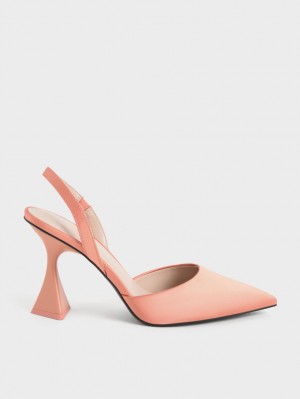 Pumps Charles & Keith Recycled Polyester Slingback Corai | 430AJZLFN