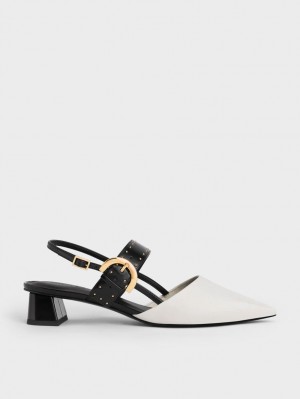 Pumps Charles & Keith Studded Buckled Slingback Albi | 961RUIEJQ