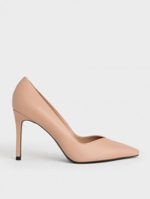 Pumps Charles & Keith Tapered Square-Bombeu Bej | 972OXUBFY