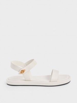 Sandale Cu Curea Charles & Keith Back Albi | 382RSDVIX