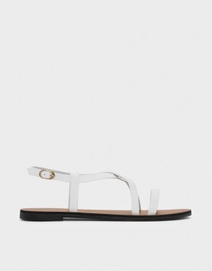 Sandale Plate Charles & Keith Criss Cross Albi | 183GJSCOU