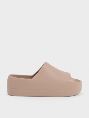 Sandale Slide Charles & Keith Morgan Platforma Maro | 513BZEATH
