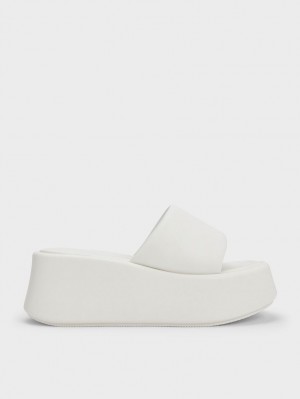 Sandale cu Platforma Charles & Keith Constance Albi | 078LFKHSG