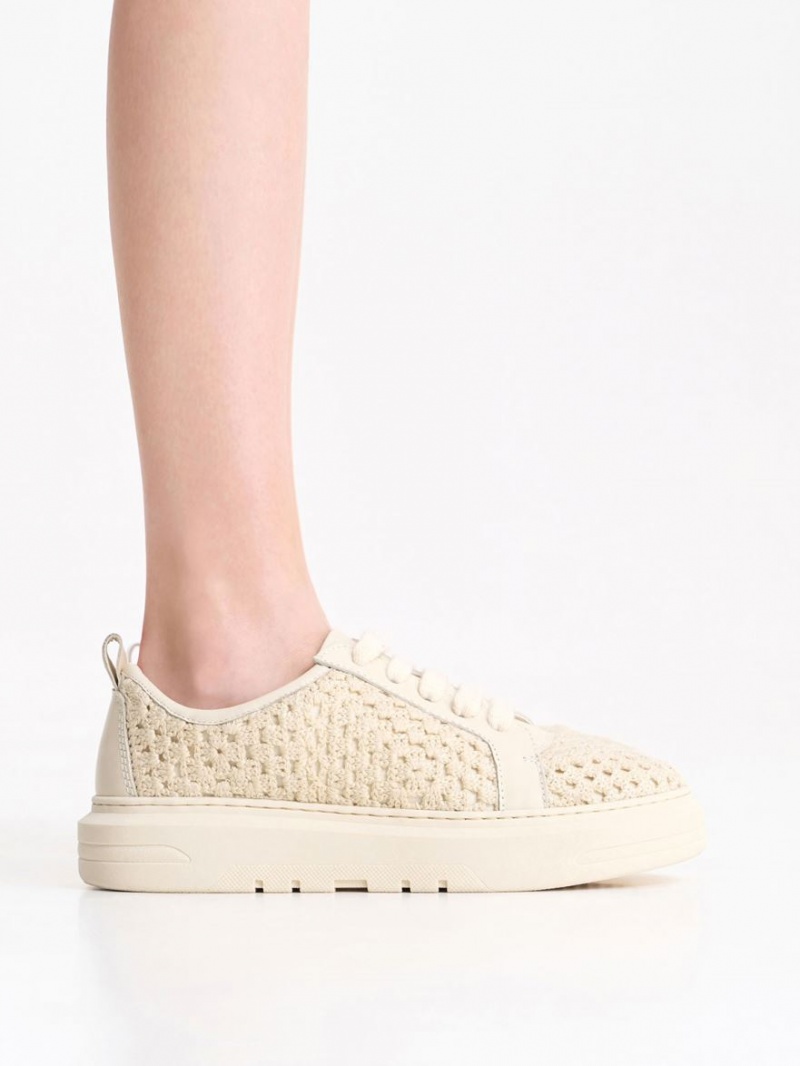 Adidasi Charles & Keith Crochet & Piele Bej | 105WIKETM