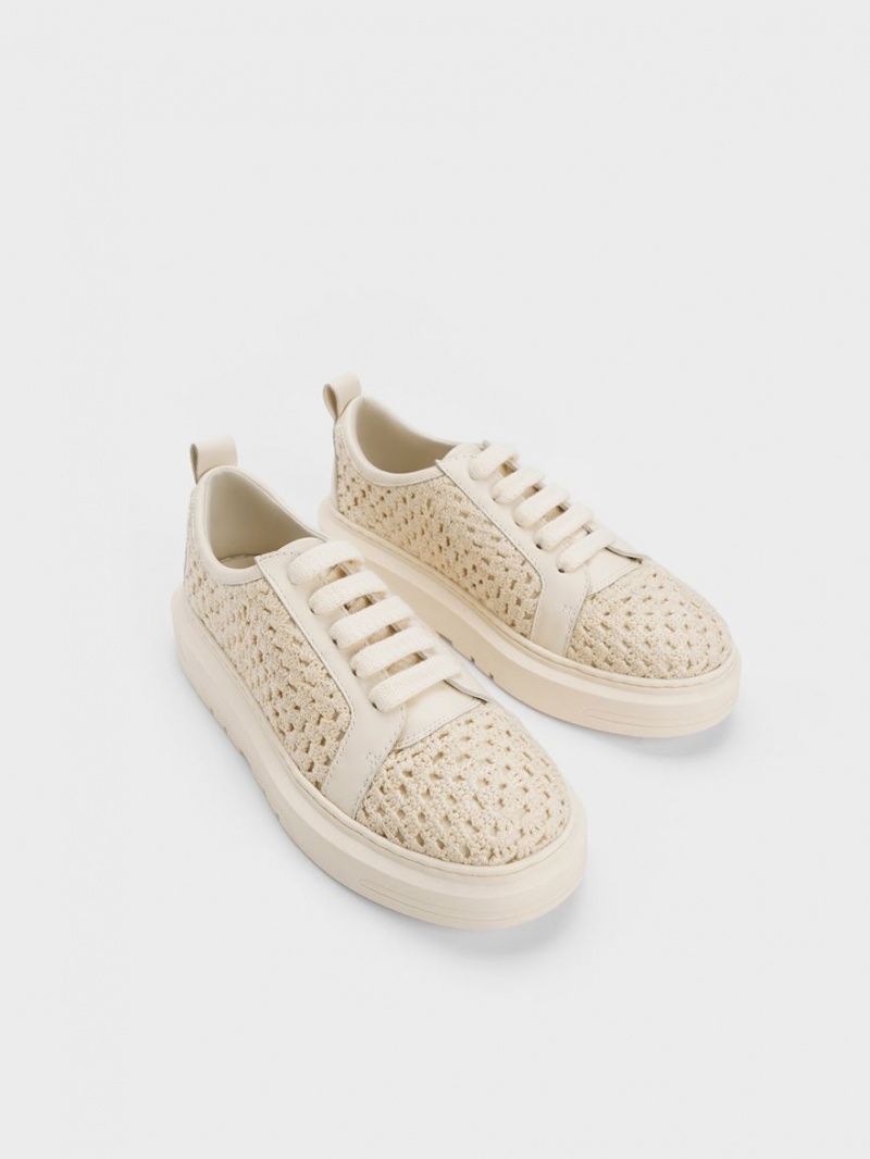 Adidasi Charles & Keith Crochet & Piele Bej | 105WIKETM