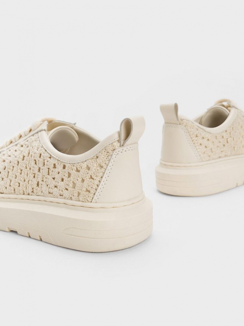 Adidasi Charles & Keith Crochet & Piele Bej | 105WIKETM