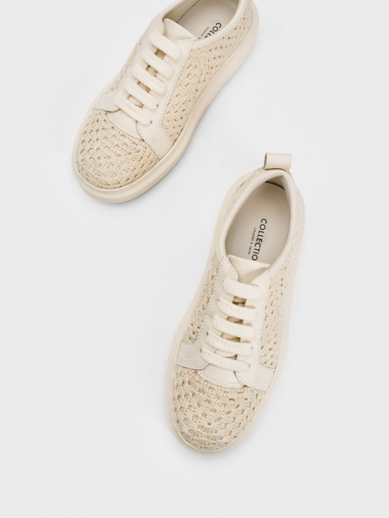 Adidasi Charles & Keith Crochet & Piele Bej | 105WIKETM