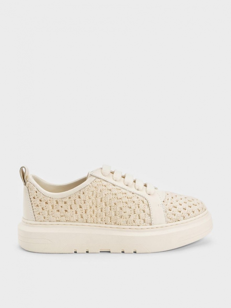 Adidasi Charles & Keith Crochet & Piele Bej | 105WIKETM