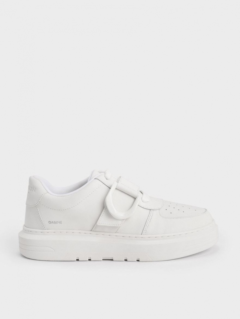 Adidasi Charles & Keith Gabine Piele Albi | 562JNIUEC