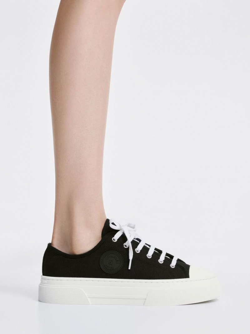 Adidasi Charles & Keith Kay Panza Negrii | 451FETJYR